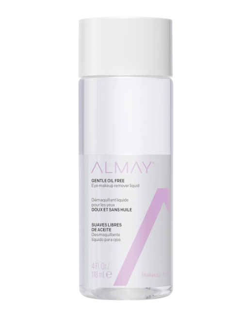 Almay Eye Makeup Remover Liquid with Aloe, Oil-Free, Hypoallergenic, Dermatologist & Ophthalmologist Tested, 4 fl oz