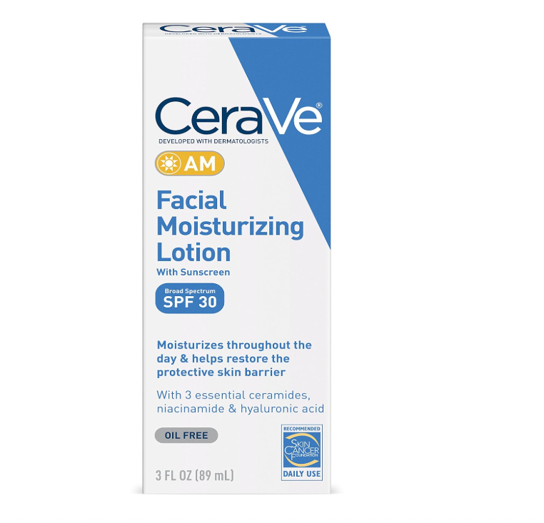 CeraVe Facial Moisturizing Lotion AM SPF 30 | 3 Ounce | Daily Face Moisturizer with SPF | Fragrance Free