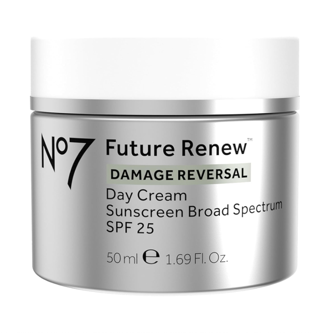 No7 Future Renew Damage Reversal Face Cream with SPF 25 - Anti Aging Face Moisturizer with Skin Firming Benefits - Formulated with Peptide Technology to Protect, Repair & Intensely Hydrate (1.69 Oz)