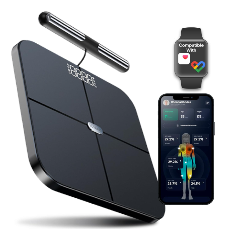 Hume Health - The Body Pod - Home Body Analyzer and Free Bluetooth App - 45+ Key Health Metrics - Accurate Personalized Data - Body Composition Scale - Smart Scale for Body Weight - HSA & FSA Eligible