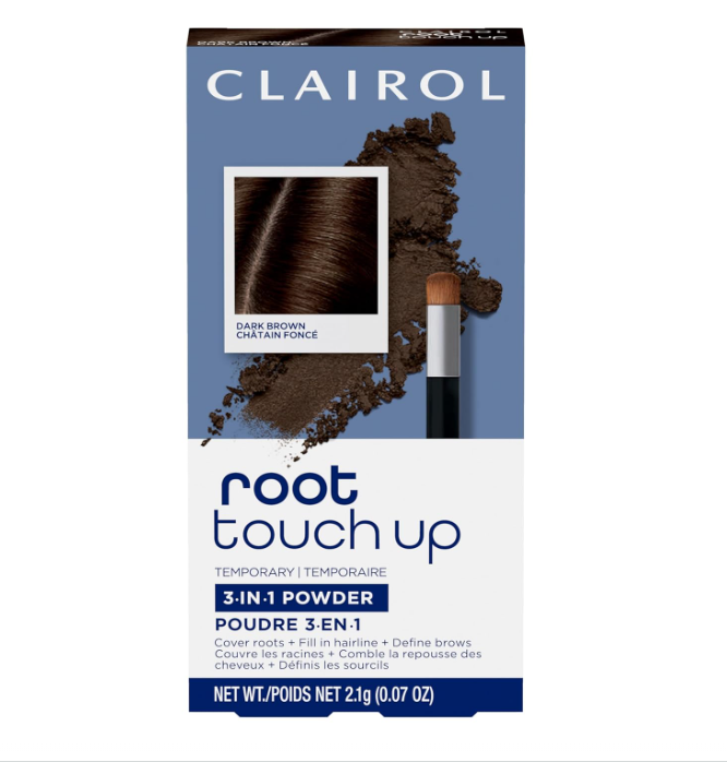 Clairol Root Touch-Up Temporary Concealing Powder, Dark Brown Hair Color, Pack of 12 - Packaging May Vary